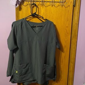 Pewter Wonder Wink scrubs.